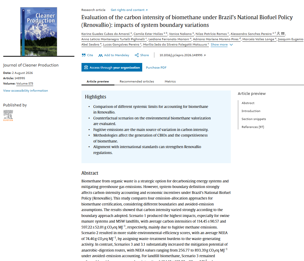 Evaluation of carbon intensity of biomethane in the scope of the National Biofuels Policy (RenovaBio): impacts of variations in system boundaries